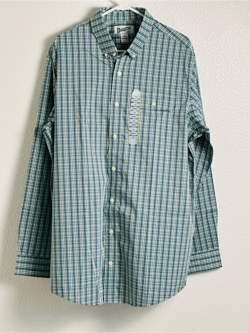 Duluth Men’s Coolmax Wrinklefigther Relaxed Fit Shirt Size Large Tall